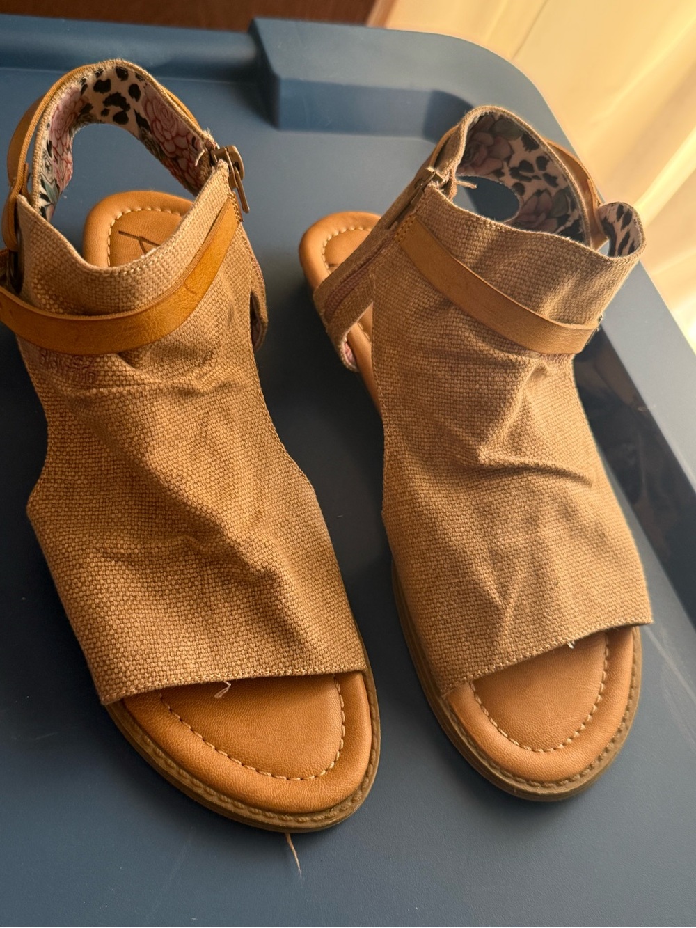 Blowfish Canvas Slingback Sandals in Tan